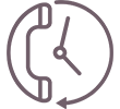 A clock with an arrow pointing to the left.