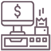 A computer monitor with dollar sign on it.