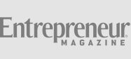 A grey and white logo for entrepreneur magazine.