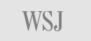 A gray and white logo of the wall street journal.