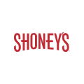 A white circle with the words shoney 's written in it.