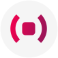 Abstract red icon on white background