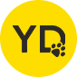 Black YD letters on yellow background