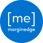 Blue MarginEdge logo with white text