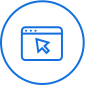 Circular web interface graphic design
