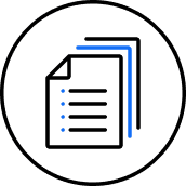Blue geometric lines on black background.