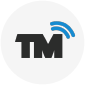 TM logo with blue wireless signal