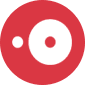 Red circle with white dots logo