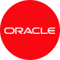 Red circle with Oracle text