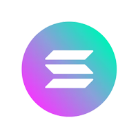 Solana logo with gradient background