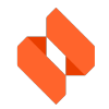 Orange shapes on white background