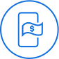 Smartphone financial transaction illustration