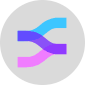 Colorful wave icon on grey background