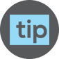Gray circle with "tip" text