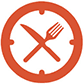 Red dining time symbol