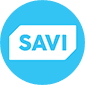 Blue circle with SAVI text inside