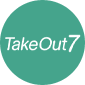 TakeOut7 branding on green background